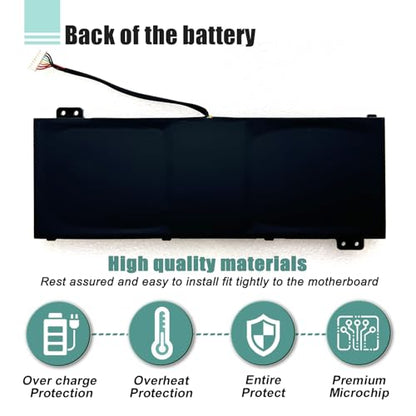 AP21D8M Laptop Battery Replacement for Acer Nitro 5 AN515-46 AN515-47 AN515-58 AN515-58-56CL AN515-58-766R AN515-58-72QR,Nitro V 15 ANV15-51,Nitro 16 AN16-51 Series 57.48Wh 3733mAh - size: 8.28*3.17*0.33inch AP21D8M