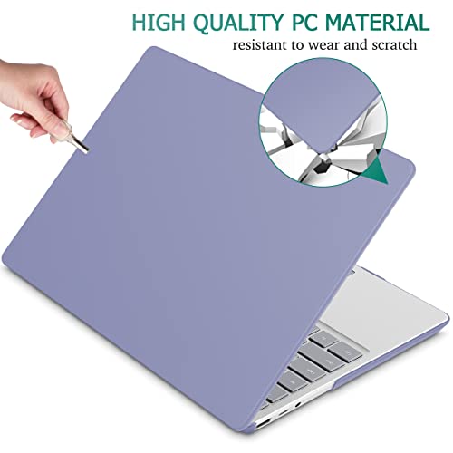 May Chen Compatible with Microsoft Surface Laptop Go 3 Go 2 Go 1 12.4 Inch Model 1943 2013 (2023 2022 2020 Release), Plastic Hard Shell Case with Screen Protector + Keyboard Cover, Lavender Gray - color: Lavender Gray
