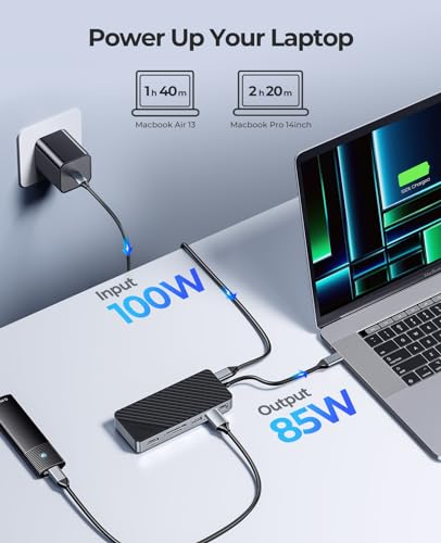 ORICO USB-C Hub with M.2 SSD Enclosure, 8-in-1 USB C Docking Station Fits M.2 NVMe/SATA SSD, 10Gbps, 4K@60Hz HDMI, 100W PD, SD/TF Card Reader - style: with SD/TF