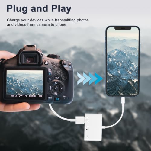 USB C to 3.5mm Audio Headphone Adapter with Charger Port,OTG Adapter | 3 in 1 USB C to USB Adapter for iPhone 17/16/15 Samsung Galaxy S22 Ultra S21 S20 i-Pad Pro Air Pixel 4 Laptops