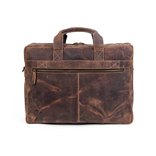 Leather briefcase 18 Inch Laptop Messenger Bags for Men and Women Best Office Briefcase Satchel Bag - style: 18 Inch