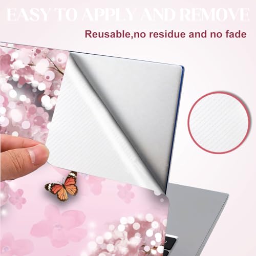 SUPERDANT Laptop Skin Sticker Cherry Blossom Laptop Decals Personalized Universal Notebook Computer Wrap Vinyl Skin Stickers Cover Art Decal Removable 12-15.6 Inch Waterproof Scratch-Resistant Gifts - style: Cherry Blossom