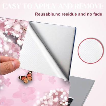 SUPERDANT Laptop Skin Sticker Cherry Blossom Laptop Decals Personalized Universal Notebook Computer Wrap Vinyl Skin Stickers Cover Art Decal Removable 12-15.6 Inch Waterproof Scratch-Resistant Gifts - style: Cherry Blossom