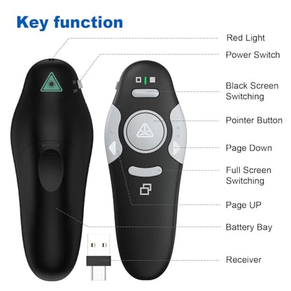 QUI Presenter Remote USB A&C Bundle | One Black & One Pink