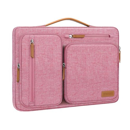 MOSISO 360 Protective Laptop Case 13.3 inch, 13-13.3 inch Laptop Sleeve | Compatible with MacBook Air/Pro 13 / Pro 14,HP Dell Acer ASUS, Side Open Carrying Case with 4 Zipper Pockets, Dusty Rose - color: Dusty Rose, size: 13.3 inch
