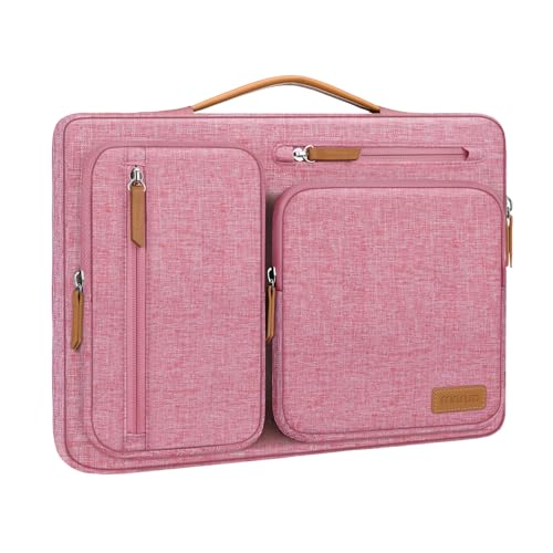 MOSISO 360 Protective Laptop Case 13.3 inch, 13-13.3 inch Laptop Sleeve | Compatible with MacBook Air/Pro 13 / Pro 14,HP Dell Acer ASUS, Side Open Carrying Case with 4 Zipper Pockets, Dusty Rose - color: Dusty Rose, size: 13.3 inch