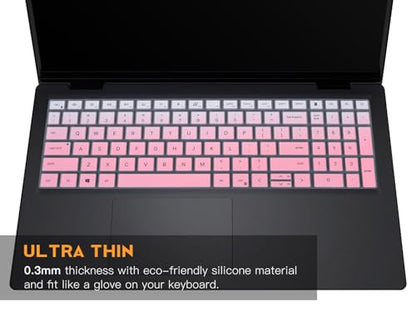 Keyboard Cover for Dell Inspiron 15 3510 3511 3515 3520 3530 3535 15.6/Inspiron 16 5640 5645 16",2025 Dell 15 Laptop DC15250 DC15255 15.6/15.6 Dell Latitude 3520 Skin -Ombre Pink - color: Ombre Pink