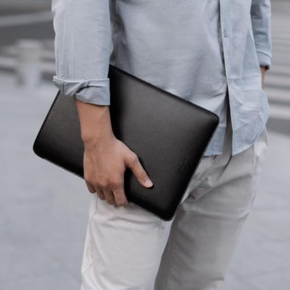 Comfyable Laptop Sleeve 13 Inch Precisely Compatible with MacBook Air M5 2026 & MacBook Pro/Neo A18, Faux Leather Cover Case, Black - color: Black, size: For 13" MacBook Pro & Air & Neo