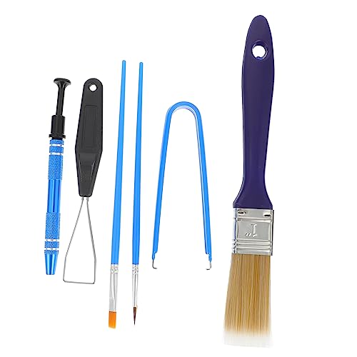 OSALADI 1set Electronics Cleaning Kit Mechanical Keyboard Key Cap Puller Cleaning Brush and Chip Picker Tool for Laptop and Gaming Keyboards