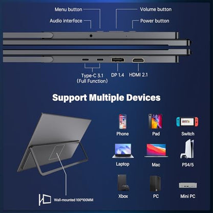 InnoView 27 Inch Monitor Dual Mode 4K UHD 120Hz/FHD 288Hz Larger Monitor, USB-C HDMI Computer Display HDR IPS Gaming Monitor, Kickstand, Speakers, for PC, MAC, Phone, PS4, Xbox, Switch - size: 27