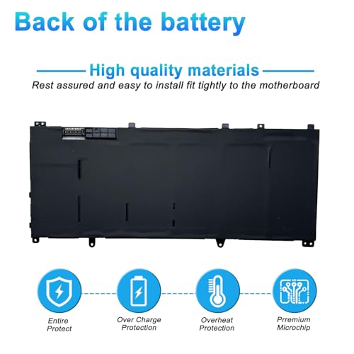 80.5Wh VG661 Laptop Battery Replacement for Dell Alienware X14 R1 R2 Series 0GD3C9 GD3C9 0V4N84 V4N84 1CP5/46/95-2 11.4V 6709mAh - size: 5.67*2.56*0.55inch VG661