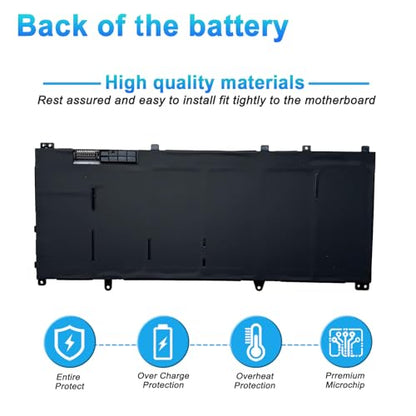 80.5Wh VG661 Laptop Battery Replacement for Dell Alienware X14 R1 R2 Series 0GD3C9 GD3C9 0V4N84 V4N84 1CP5/46/95-2 11.4V 6709mAh - size: 5.67*2.56*0.55inch VG661