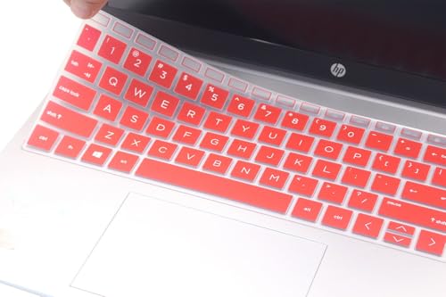 Keyboard Cover Compatible for 15.6" HP Laptop 15-fc 15-fd 15t-fd 15z-fc Series, HP Pavilion 15 15-eg/eh/er 15t-eg200/eg300 15z-eh300 Series, HP Pavilion 17z 17z-cp000 17z-ca200 17-cn 17-cp Series (Red - color: Red