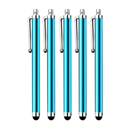 HESSION 5 Pack Stylus Pen for All capacitive Touch Screens Suitable for iPhone Ipad Samsung Galaxy Tablets (Blue) - color: Blue
