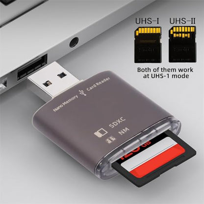 USB 3.0 to NM Nano SD Card & Memory Card Reader Writerfor Mate Seial Phone & Camera & Laptop