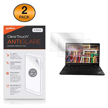BoxWave Screen Protector Compatible with Lenovo ThinkPad T590 (15.6 in) - ClearTouch Anti-Glare (2-Pack), Anti-Fingerprint Matte Film Skin