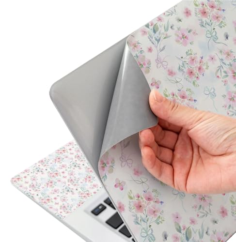 11.6 13 13.3 14 15 15.6 inches Netbook Laptop Skin Sticker Decal Reusable Protector Cover Case for Laptop Notebook chromebook Pink Flowers W-NEK-48 - color: W-NEK-48