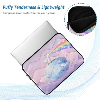 Cute Goat Plane Waterproof Laptop Sleeves 14-16 Inch Padded Quilted Laptop Protector Bag Notebook Case - color: Cute Goat plane, size: Large