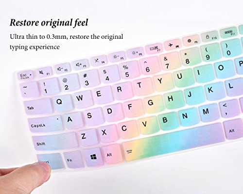 Keyboard Cover for Lenovo Flex 5/IdeaPad 5 14",Lenovo IdeaPad Flex 5i 14"/Slim 7 9/Yoga 5i 7i/Yoga 9 7 Pro/Slim 7 pro x Keyboard Skin, ThinkBook 14 14s/Yoga Pro 14s Protector - color: Gradient Yellow Green