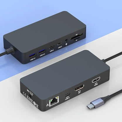 Surface Thunderbolt 4 Docking Station 12-in-1, 120W Fast Charging Surface Pro Dock, Triple Display 4K@60Hz for Surface Pro 12/11/10/9/8/7/7+, Surface Laptop/Go/Book, Gigabit Ethernet SD/TF Card Reader