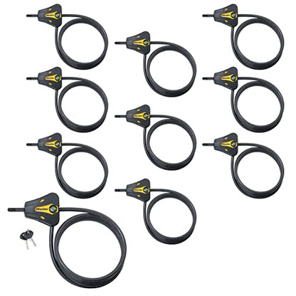 Master Lock - Keyed Alike Trail Camera Python Adjustable Cable Locks w/20 Keys, Model# 8419KA-10 - size: 10 Pack