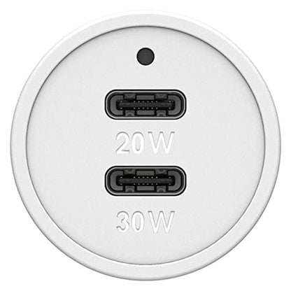 OtterBox Fast Charge USB-C Car Charger, 20 Watt + OtterBox USB C-Ligtning Cable, 1M - Cloud DUST