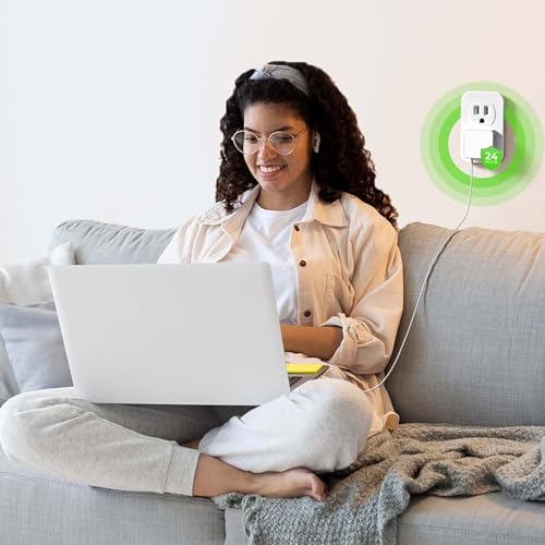 Nekmit Flat USB Wall Charger, 65W GaN Fast Charging USB C Charger Block, Dual USB Ports Wall Plug Power Adapter for iPhone 15 Pro Max/iPad Pro and More, White - color: White