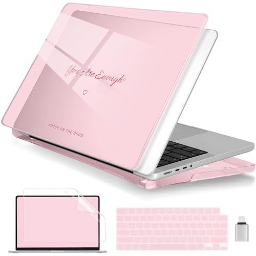 Batianda Case for New MacBook Pro 16 Inch 2026 M5 2024 2023 Release with M4 M3 M2 M1 Pro/Max Chip, 1.2mm Slim Lightweight Protective Shell with Artistic Design 4-in-1 Bundle, You are Enough - color: You Are Enough