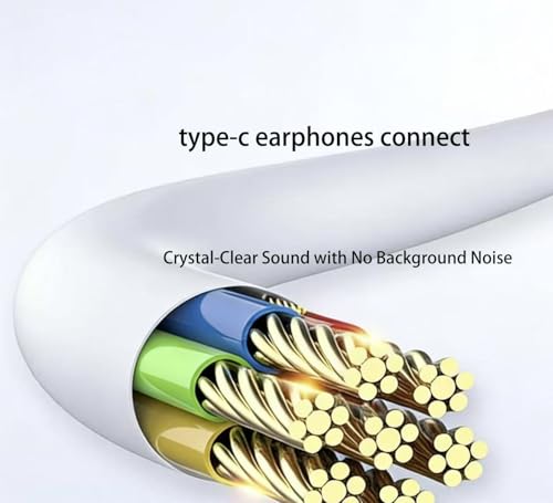 3.5mm Male to USB-C Female Audio Adapter, USB C to Auxiliary Audio Dongle, Headphone Jack Auxiliary Adapter Compatible with MP3s, Tablets, CD Players, Laptops, Headphones and Smartphones (11.5CM)