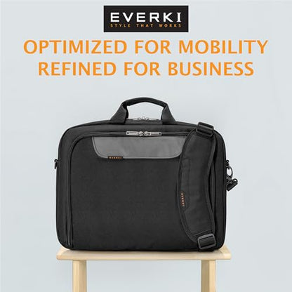 EVERKI Advance Laptop Briefcase 17.3 Inch - Business Briefcase for Men & Women, Ideal Lap Top Computer Bag for Travel, Heavy Duty Laptop Bag, Mens Lap Top Messenger Carrying Case, (EKB407NCH17) Black - size: 17.3 Inch