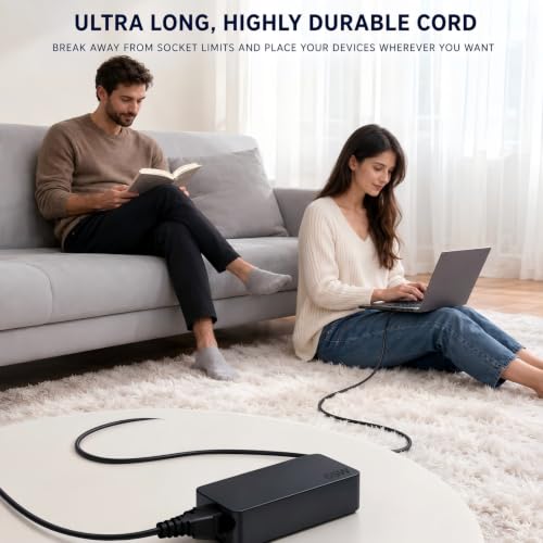 65W USB C Charger Compatible with Lenovo Laptop ThinkPad, IdeaPad, Yoga, ThinkBook, Chromebook, Flex, Slim, USB-C Power Delivery PD Fast Charging AC Adapter, Replacement for ADLX65YLC2A, ADLX65YCC3A