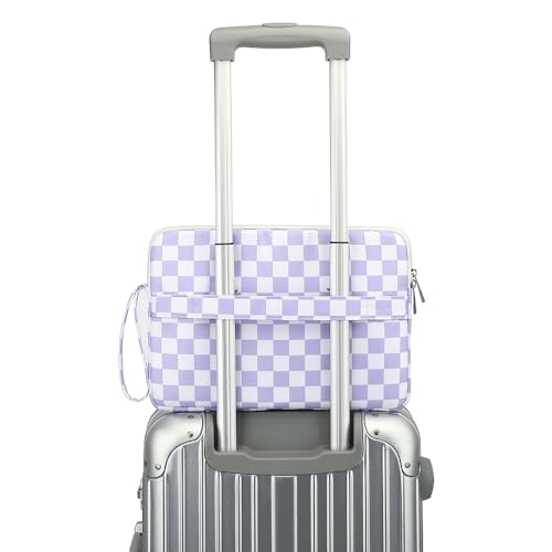 canvaslife 13.3-inch Notebook Computer, Shockproof, Waterproof and Protective Travel Notebook Computer case, Suitable for 13-13.3-inch Notebook Computer Cases (Purple Checker) - color: Purple Checker, size: 13 inch/13.3 inch