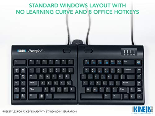 Kinesis Freestyle2 Ergonomic Keyboard for PC (20" Extended Separation) - color: 20 Inch Separation