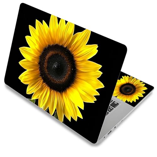 Laptop Skin Sticker Decal Cover,Yellow Sunflower | DIGTIALL Universal Laptop Skin Sticker, Waterproof Removable Notebook Decal Protector Cover for 12 13 14 15 Inch Laptops - color: Yellow Sunflower