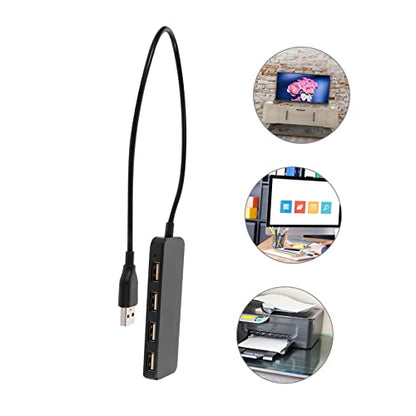 Angoily 4-Port USB 2.0 Hub Splitter Adapter for Laptops and Desktops Ultra-Thin Design High-Speed Data Transfer Compatible Multiple Devices
