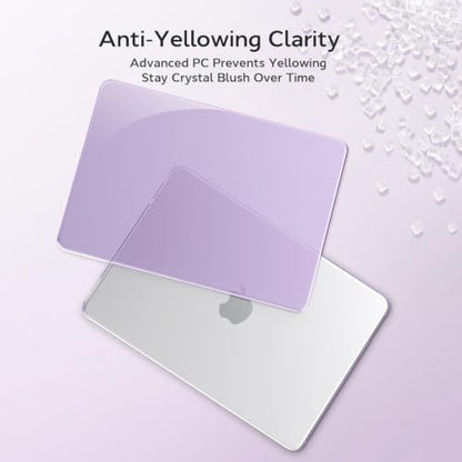 B BELK for MacBook Neo Case 13 inch 2026 Release A3404, Crystal Purple | Scratch Resistant Protective Hard Shell for Mac Neo Case with Keyboard Cover & Screen Protector, Lightweight, Easy Snap-On - color: Crystal Purple