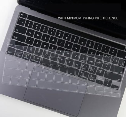 Ultra Thin Clear Keyboard Cover for 2020-2024 New MacBook Pro 13 Inch Model A2338 M2 M1 A2289 A2251 & 2020 2019 MacBook Pro 16 inch Model A2141 with Touch Bar & Touch ID Keyboard Skin Protector Cover - size: Mac Pro 13(No Cover Touchbar)