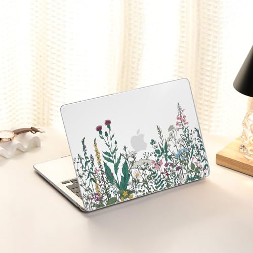 AKIT for MacBook Air 13 inch Case M5 M4 M3 M2 2026-2022, ChrysFlowers | A3449 A3240 A3113 A2681, Vivid Pattern Hard Shell Laptop Case+Screen Protector+Keyboard Cover for MacBook Air 13.6 inch - color: ChrysFlowers