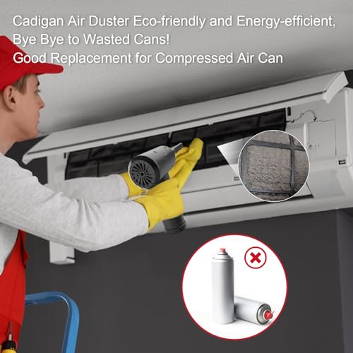 Portable Air Blower, Compressed Air Duster 3 Gear 51000RPM 6000mAh Rechargeable Cordless Electric Air Duster with LED Light & Air Pump for Computer Laptop PC Keyboard PS5 -Replace Compressed Air Can