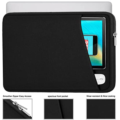 Laptop Sleeve, Durable Briefcase Shockproof Protective Case, Handbags Portable Laptop Bag for 15.6 inch HP Dell Asus Lenovo Notebook Computer with Front Pocket, Black | Laptop Case, Handbags Briefcase Laptop Bag Compatible with 14" MacBook Air/Pro HP Asus