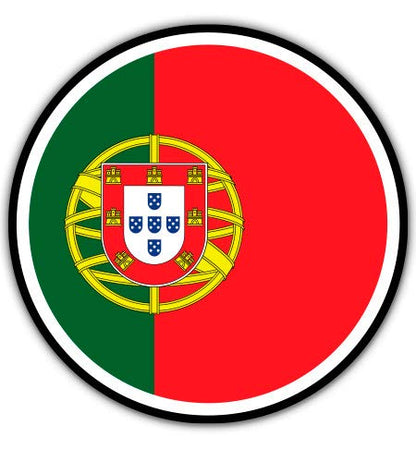 Portugal Flag - 8" Vinyl Sticker - for Car Laptop I-Pad - Waterproof Decal - size: 8"