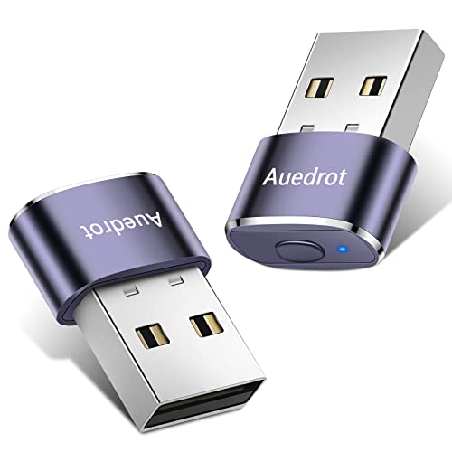 AUEDROT Mouse Jiggler Undetectable Metal USB Mouse Mover with Switch Button, Automatic Mini Mouse Shaker with 2 Jiggle Modes, Plug and Play, Keep Computer/Laptop Awake, Purple, 2 PCS - color: Purple, style: 2 PCS