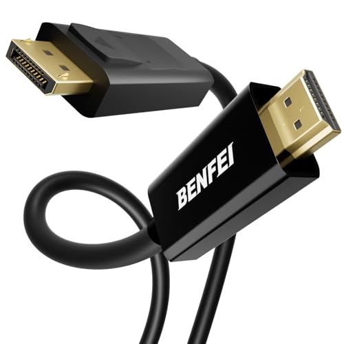 BENFEI 4K DisplayPort to HDMI 15 Feet Cable, Uni-Directional DP 1.2 Computer to HDMI 1.4 Screen Gold Plated Cord for Lenovo, HP, ASUS, Dell and Other Brands - color: Black, size: 15 Feet