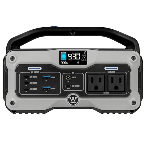 Westinghouse iGen400s 400 Watt, 183Wh Portable Power Station and Solar Generator with LED Display and DC Outlet for Camping, Home, Travel, Indoor/Outdoor Use (Solar Panel Not Included)