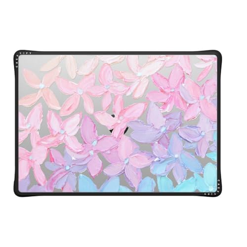 CASETiFY Impact MacBook Pro 16" (M1-M5) Case [Cushioned Impact Corners/Scratch-Resistant/Anti-Slip Grip] - Clear Hydrangea Blooms - Clear Black - color: Clear Hydrangea Blooms, size: MacBook Pro 16