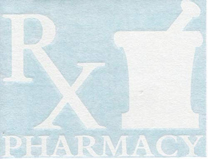 RX Pharmacy Symbol Sign - Pharmacist Prescription Drugs - Cars Trucks Moped Helmet Hard Hat Auto Automotive Craft Laptop Vinyl Decal Store Window Wall Sticker 10546 c