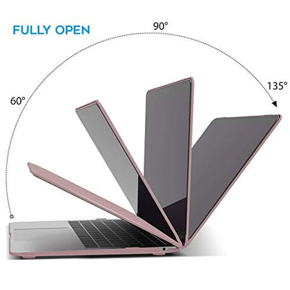 IBENZER Compatible with New MacBook Air 13 inch Case 2022 2021 2020 M1 A2337 A2179 A1932, Plastic Hard Shell Case with Keyboard Cover for Mac Retina Display with Touch ID, Rose Gold, MAT13-MPK+1B - color: Rose Gold