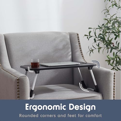 Laptop Bed Tray Table, Adjustable Laptop Stand, Portable Lap Desks with Foldable Legs, Reading Desk for Sofa Couch Floor - Large - size: Standard Large