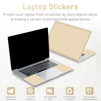 15-15.6 inches Netbook Laptop Skin Sticker Decal Reusable Cover Protector for 11.6 12 13 13.3 14 15 15.4 Notebook Chromebook Easy to Apply and Remove, Scratch-Resistant Waterproof I Apricot Beige - color: Apricot Beige