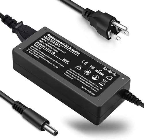 65W 45W Charger Compatible with Dell Laptop Inspiron 11/13/14/15/17 3000 5000 7000 Series 3583 3593 5570 Latitude E5450 XPS 13-65 45 Watt AC 2-in-1 Computer Adapter Power Cord 4.5 * 3.0 mm Jack